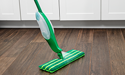 Spray mop in kitchen