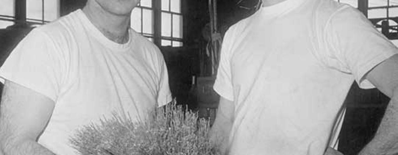 William & Robert Libman with a Corn Broom