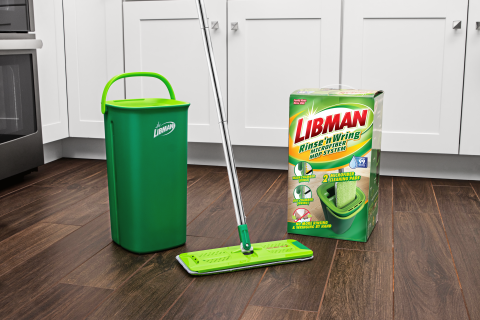 Rinse 'n Wring Mop System in a kitchen