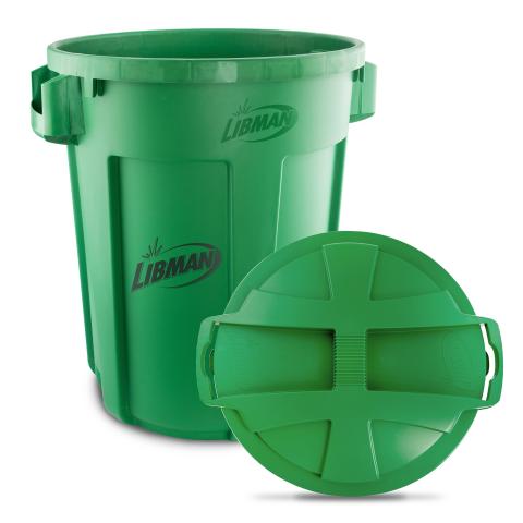 32-Gallon Trash Can with Lid (Green) | Libman